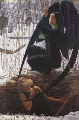 Carlos Schwabe The Grave-Digger's Death (mk19) china oil painting image